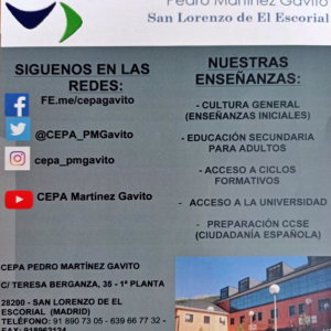 Aula municipal del CEPA "Pedro Martínez Gavito", curso 2025/2026